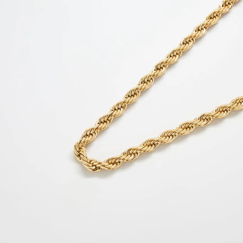 Gold Chunky Rope Chain Necklace sold by Admiral Row
