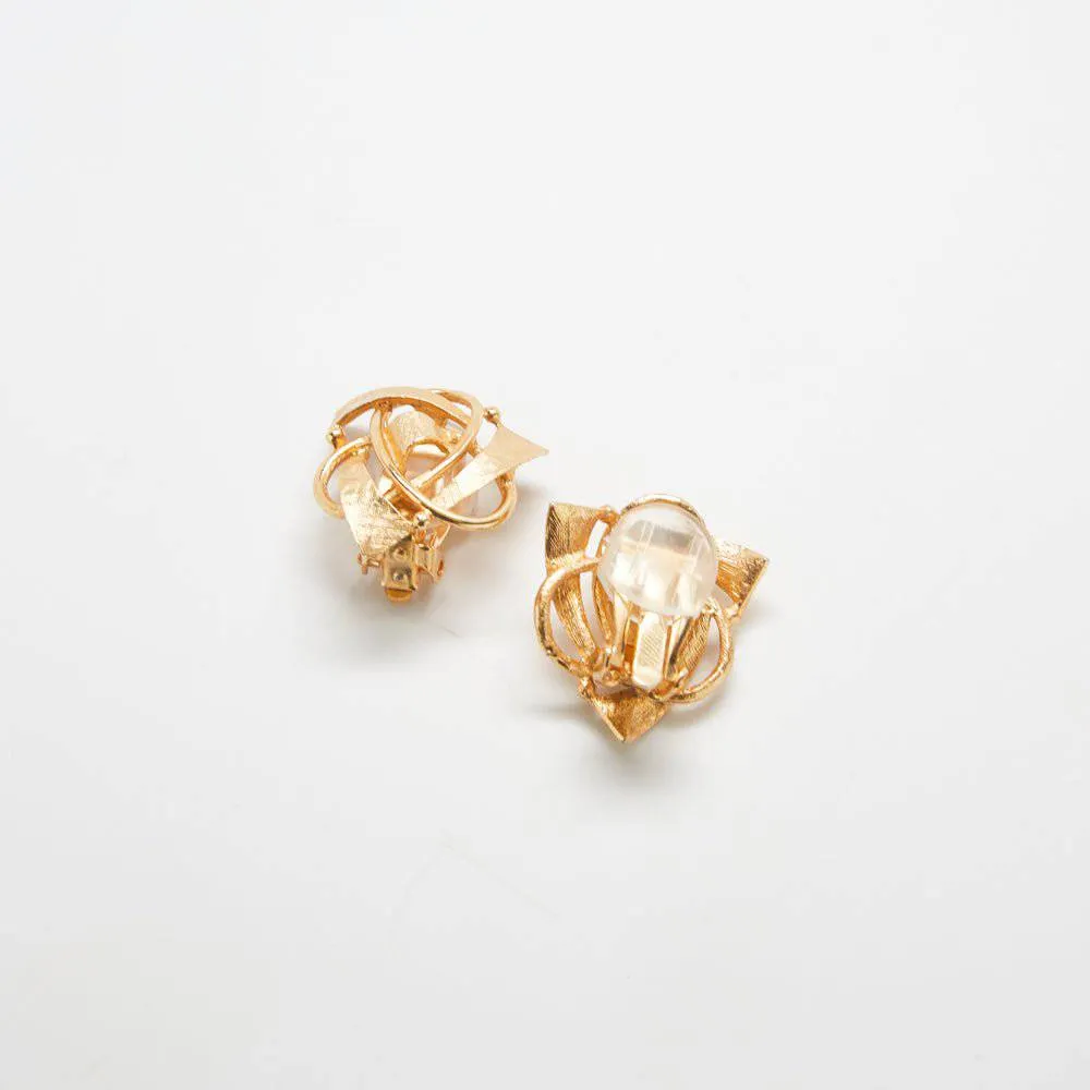 Vintage Gold Triangle Swirl Earrings sold by Admiral Row product image thumbnail 2