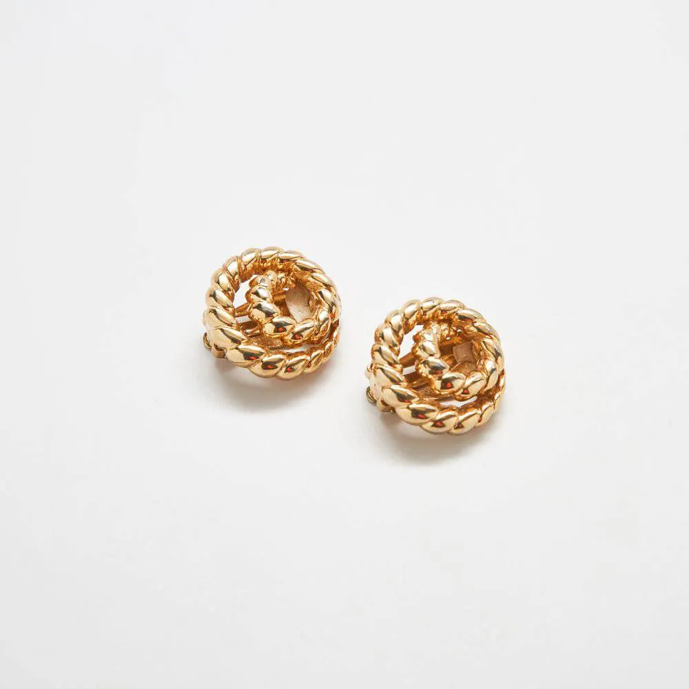 Vintage Erwin Pearl Rope Twist Stud Earrings sold by Admiral Row