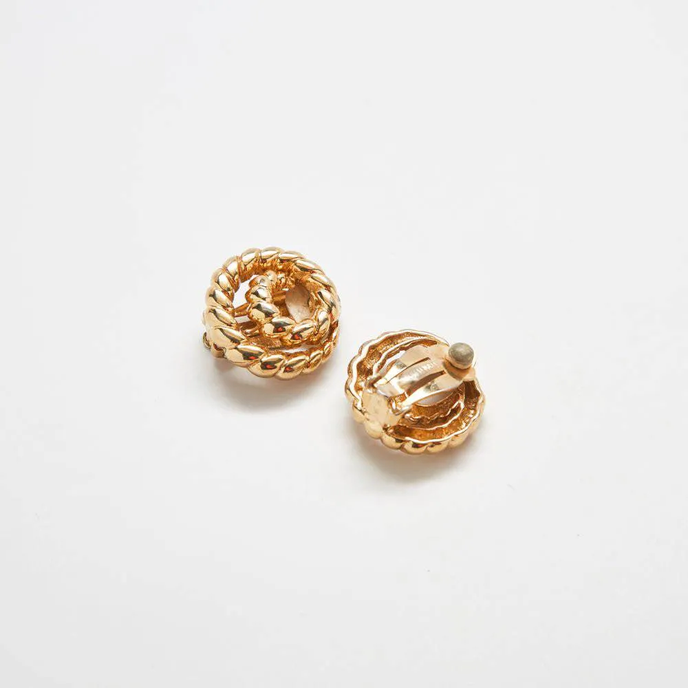 Vintage Erwin Pearl Rope Twist Stud Earrings sold by Admiral Row product image thumbnail 3
