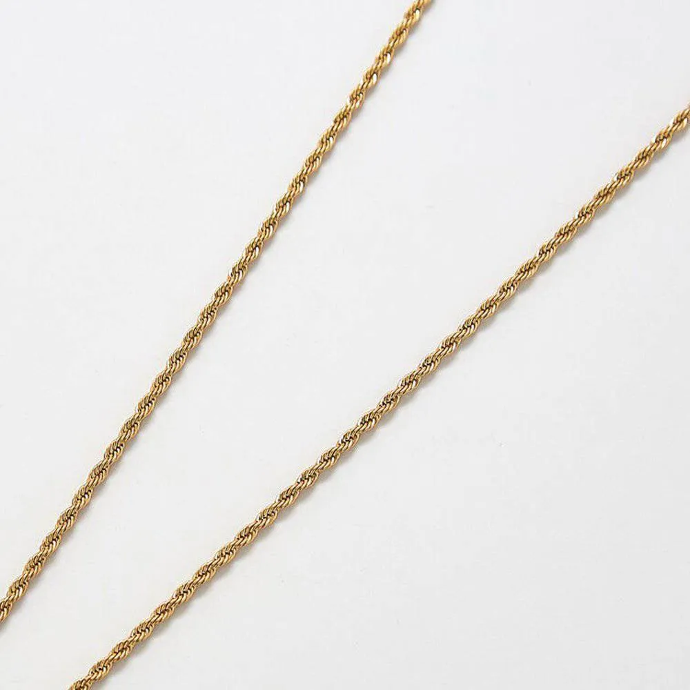 Gold Rose Charm Necklace sold by Admiral Row product image thumbnail 3
