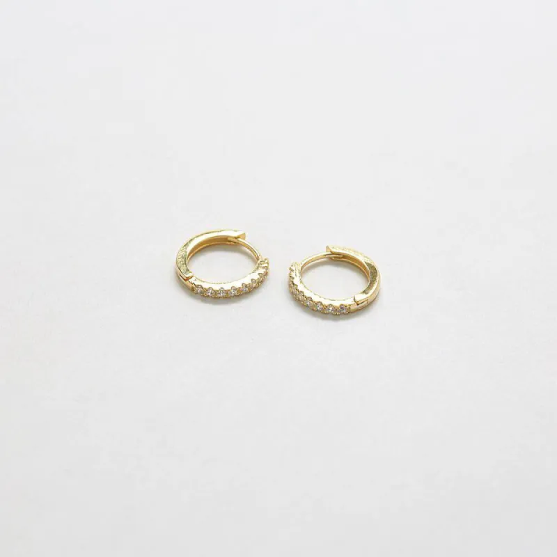 Pave Huggie Hoop Earrings sold by Admiral Row