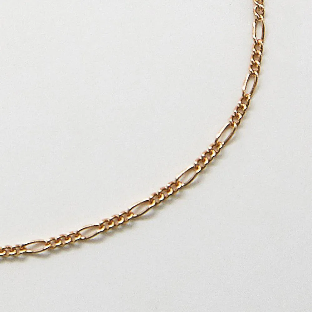 Figaro Chain Gold Anklet sold by Admiral Row product image thumbnail 2