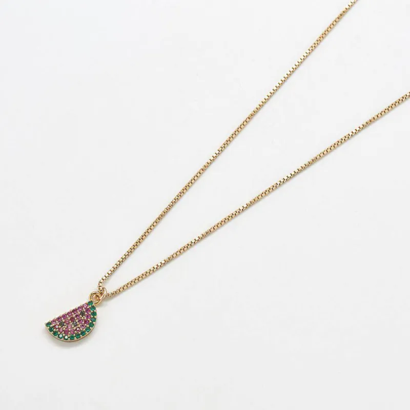 Pave Watermelon Gold Necklace sold by Admiral Row