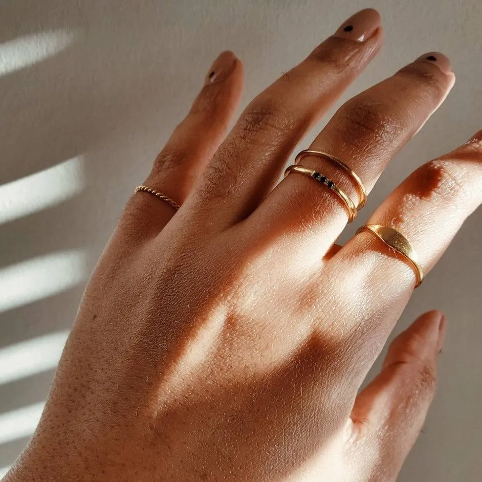 Gold Mini Signet Ring sold by Admiral Row product image thumbnail 2