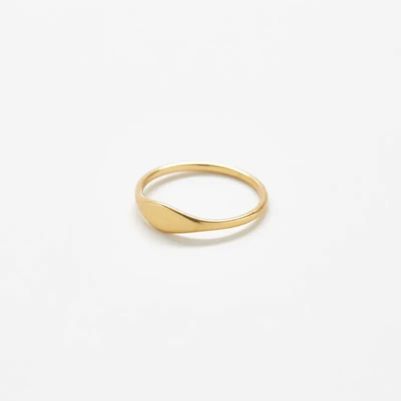 Gold Mini Signet Ring sold by Admiral Row