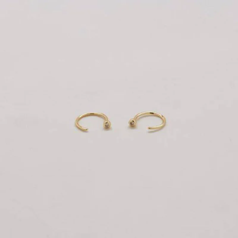 Pave Open Hoop Earrings sold by Admiral Row
