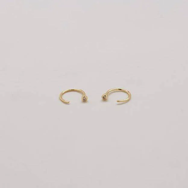 Pave Open Hoop Earrings sold by Admiral Row