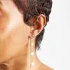Gold Pearl Chain Drop Earrings sold by Admiral Row