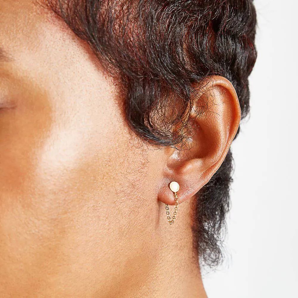 Opal Chain Huggies - Best Seller sold by Admiral Row product image thumbnail 2