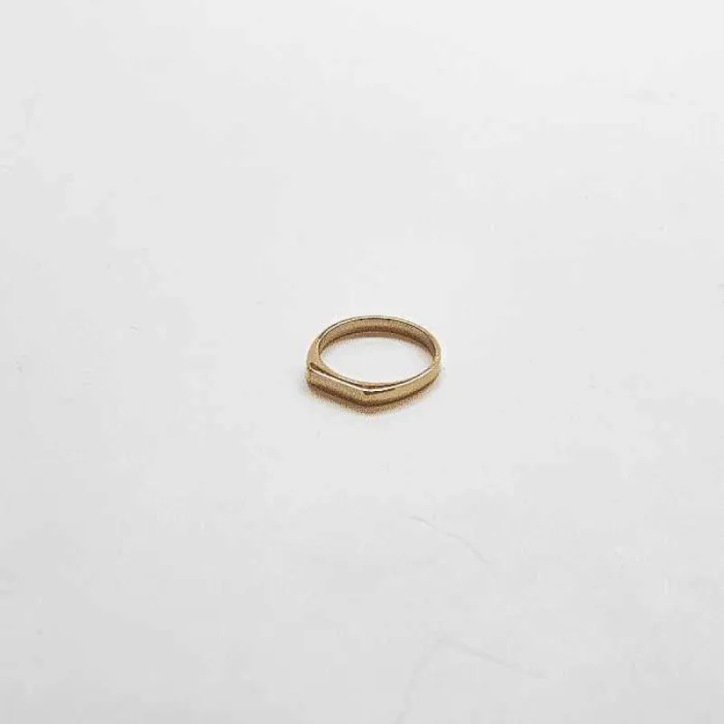Gold Flat Top Ring sold by Admiral Row