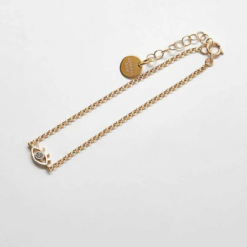Gold Evil Eye Bracelet sold by Admiral Row