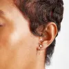 Gold CZ Chain Huggie Earrings sold by Admiral Row