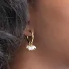 Gold Pearl Huggie Earrings - Best Seller sold by Admiral Row