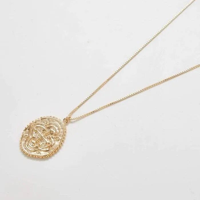 Cross Gold Medallion Necklace sold by Admiral Row