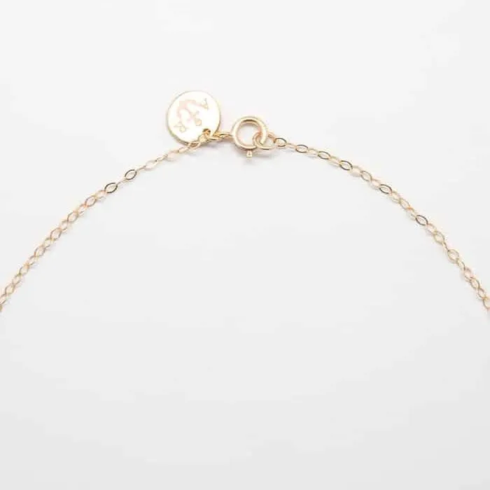 Gold Pave Stone Circle Necklace sold by Admiral Row product image thumbnail 3