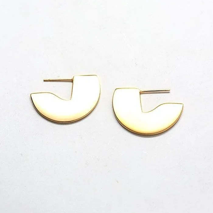 Geometric Mini Semi-Circle Stud Earrings sold by Admiral Row
