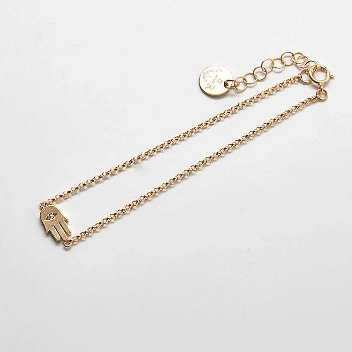 Gold Hamsa Hand Bracelet sold by Admiral Row