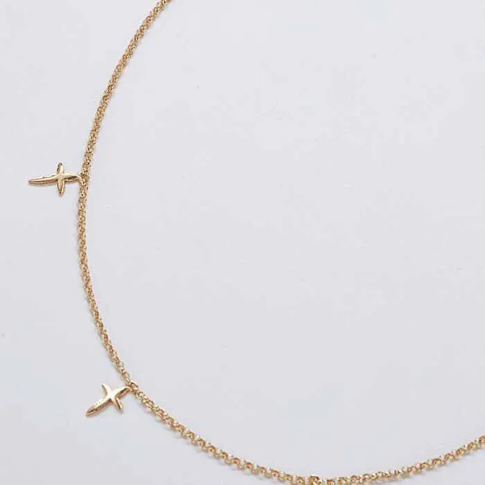 Gold Cross Choker Necklace sold by Admiral Row