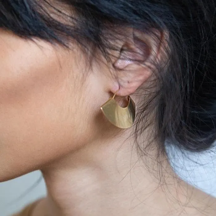 Gold Mini Fan Earrings sold by Admiral Row product image thumbnail 2
