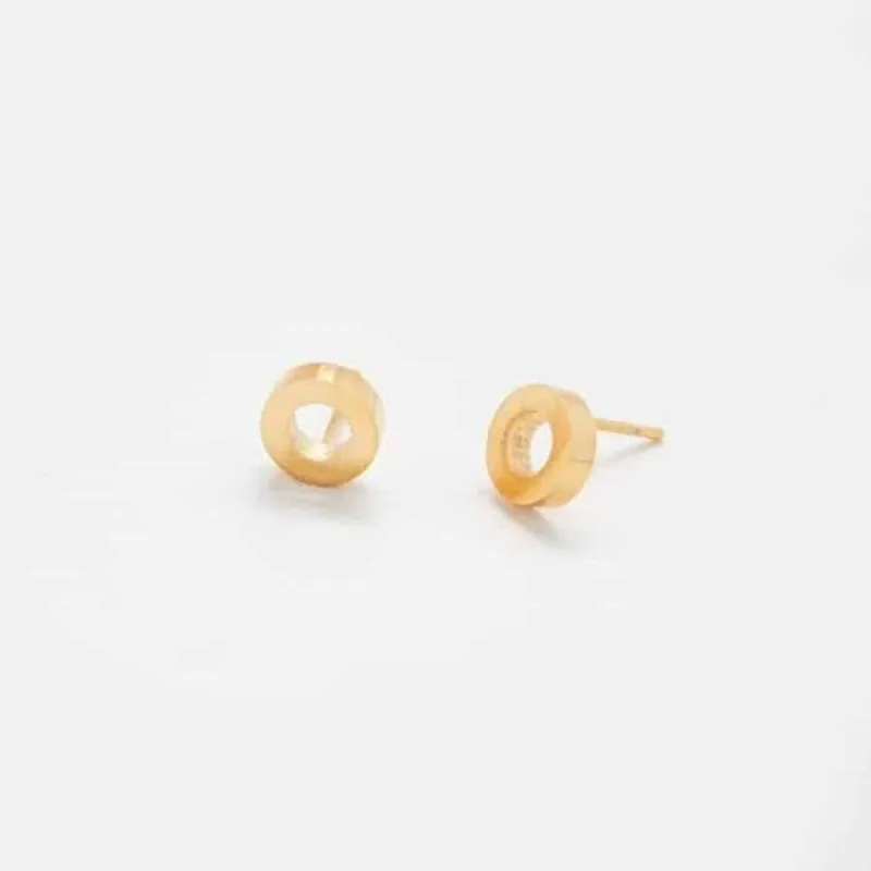 Gold Circle Outline Stud Earrings sold by Admiral Row