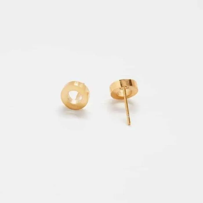 Gold Circle Outline Stud Earrings sold by Admiral Row product image thumbnail 3