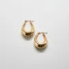 Gold Oval Hoop Earrings sold by Admiral Row
