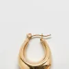 Gold Oval Hoop Earrings sold by Admiral Row