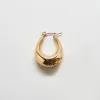 Gold Oval Hoop Earrings sold by Admiral Row