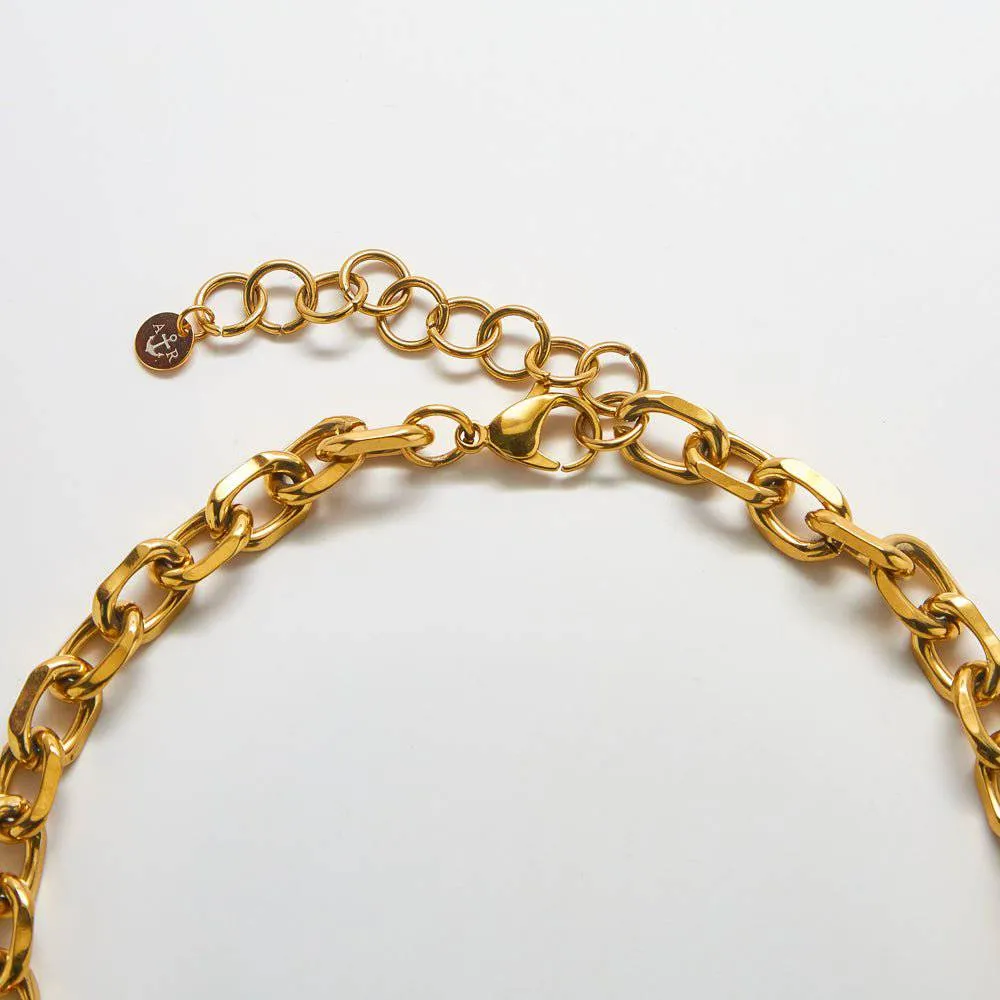 Gold Chunky Cable Chain Necklace sold by Admiral Row product image thumbnail 3