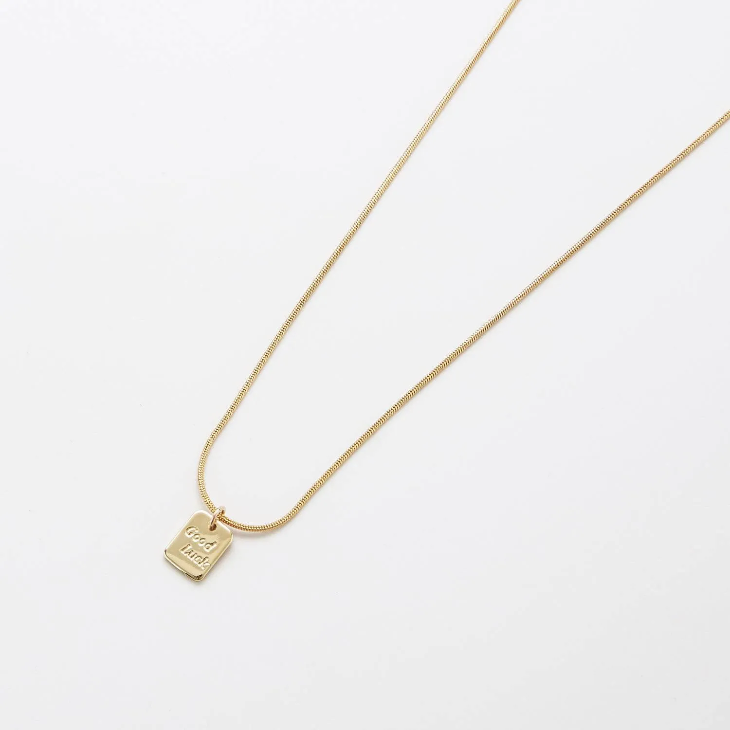 Gold "Good Luck" Necklace sold by Admiral Row