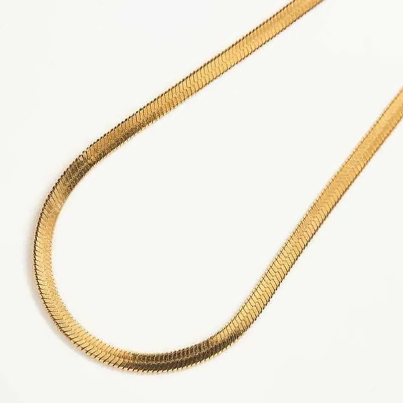 Gold Herringbone Necklace sold by Admiral Row
