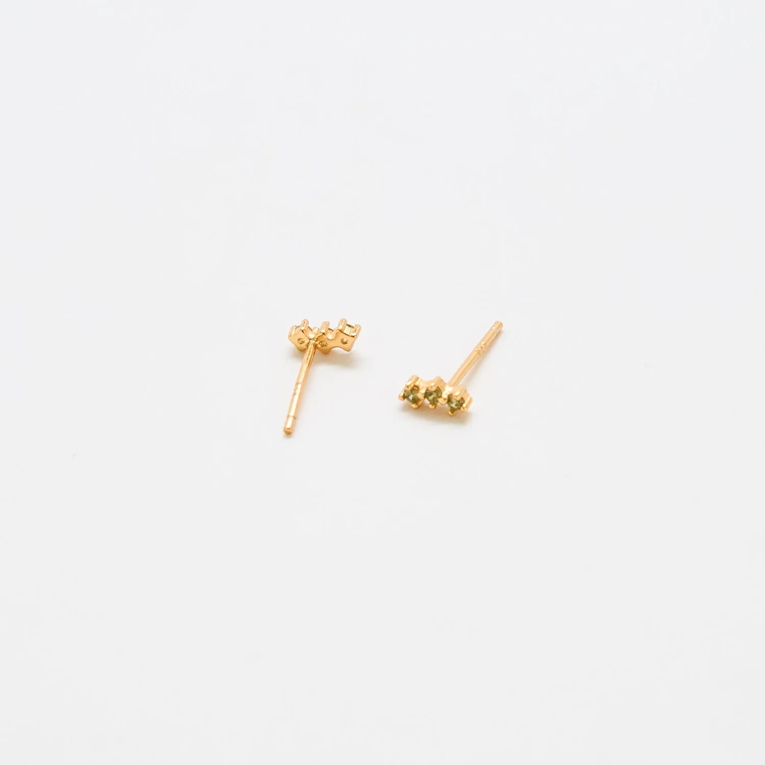 Green Olive Gold Bar Earrings sold by Admiral Row product image thumbnail 2