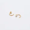 Pearl Gold Open Hoop Earrings sold by Admiral Row