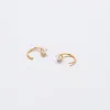 Pearl Gold Open Hoop Earrings sold by Admiral Row