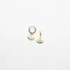 CZ Gold Eye Huggie Earrings sold by Admiral Row