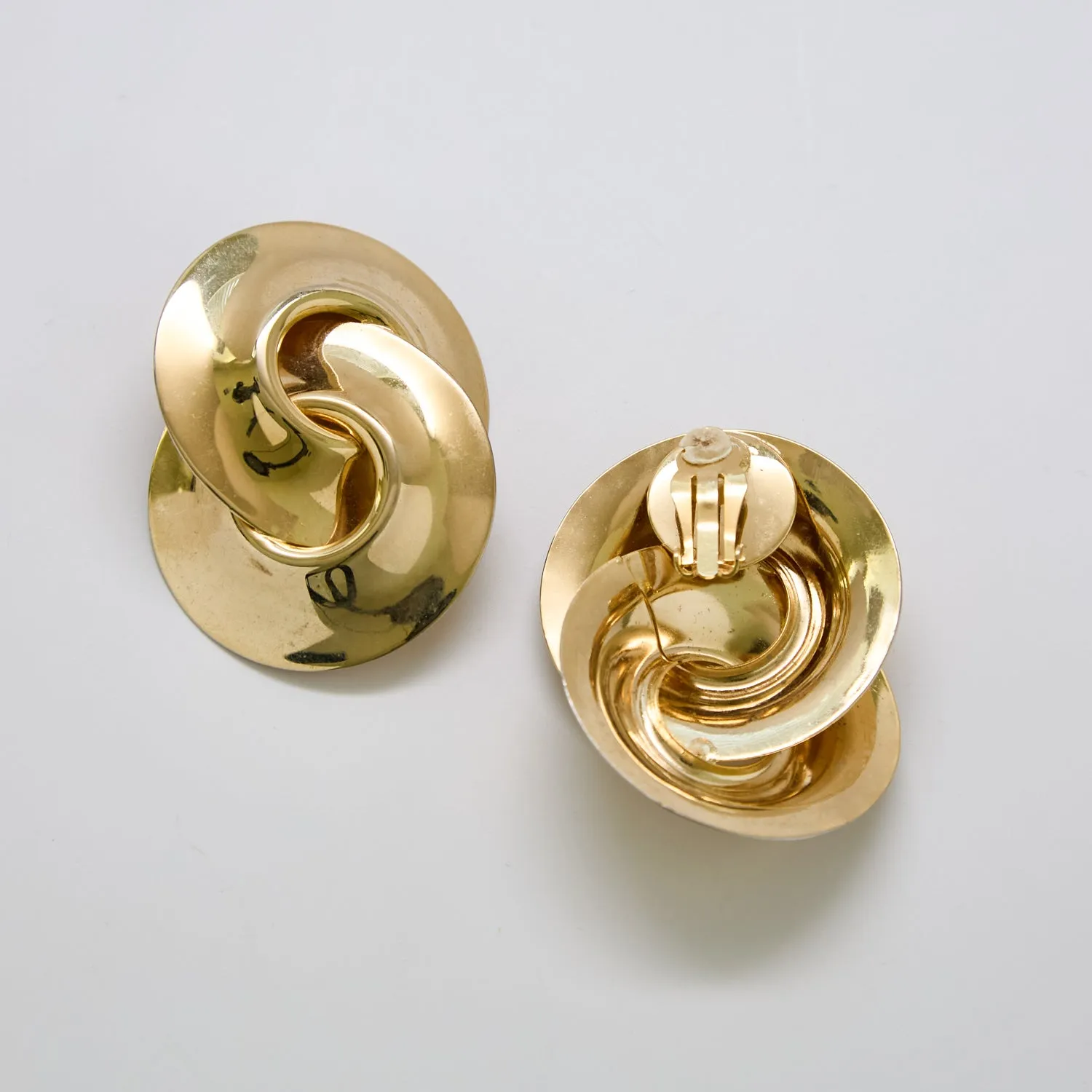 Vintage Gold Circle Door Knocker Earrings sold by Admiral Row product image thumbnail 2