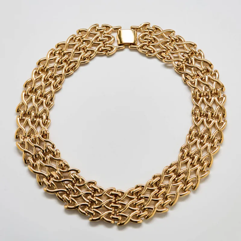 Vintage Napier Lattice Chain Collar Necklace sold by Admiral Row