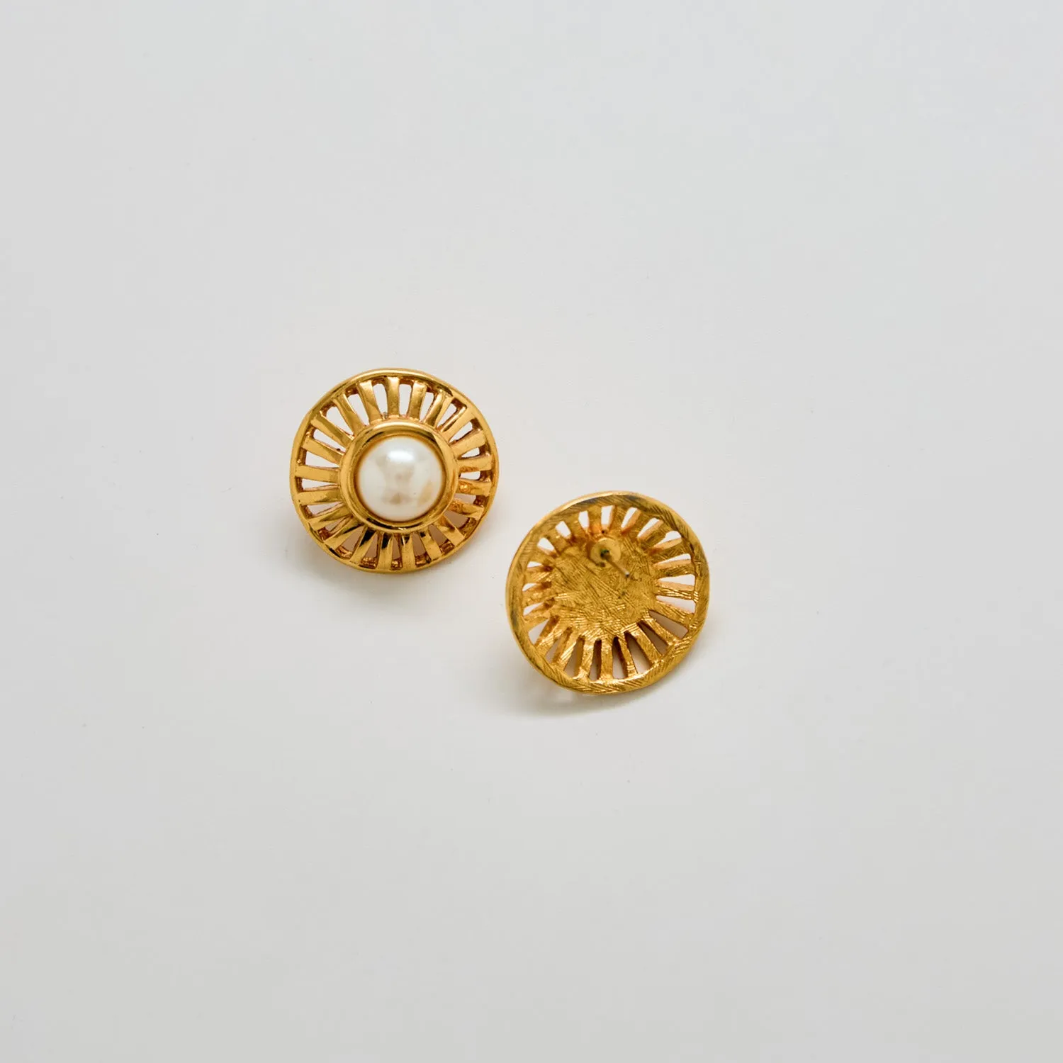 Vintage Pearl Sunburst Earrings sold by Admiral Row product image thumbnail 2
