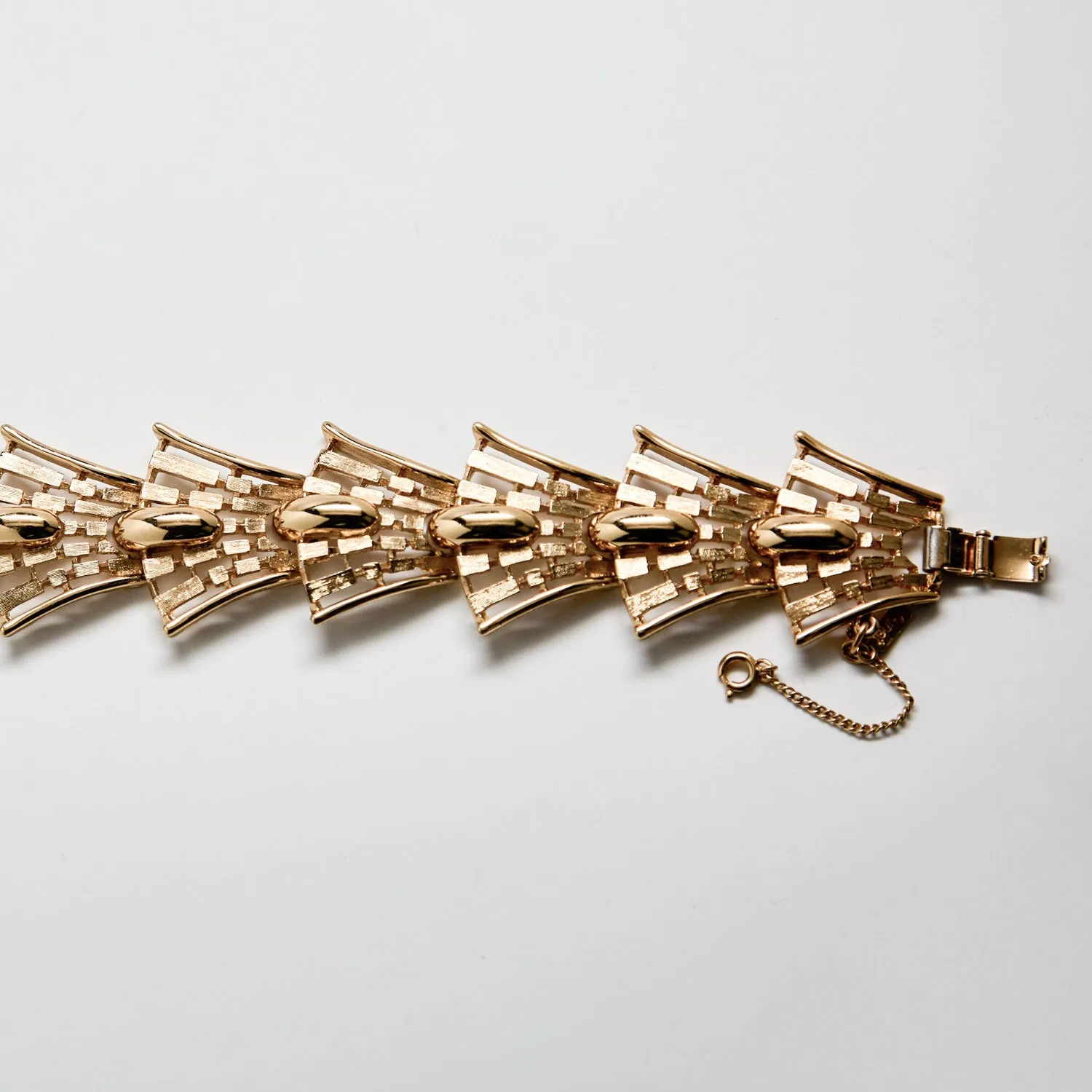 Vintage Monet Textured Link Bracelet sold by Admiral Row product image thumbnail 2