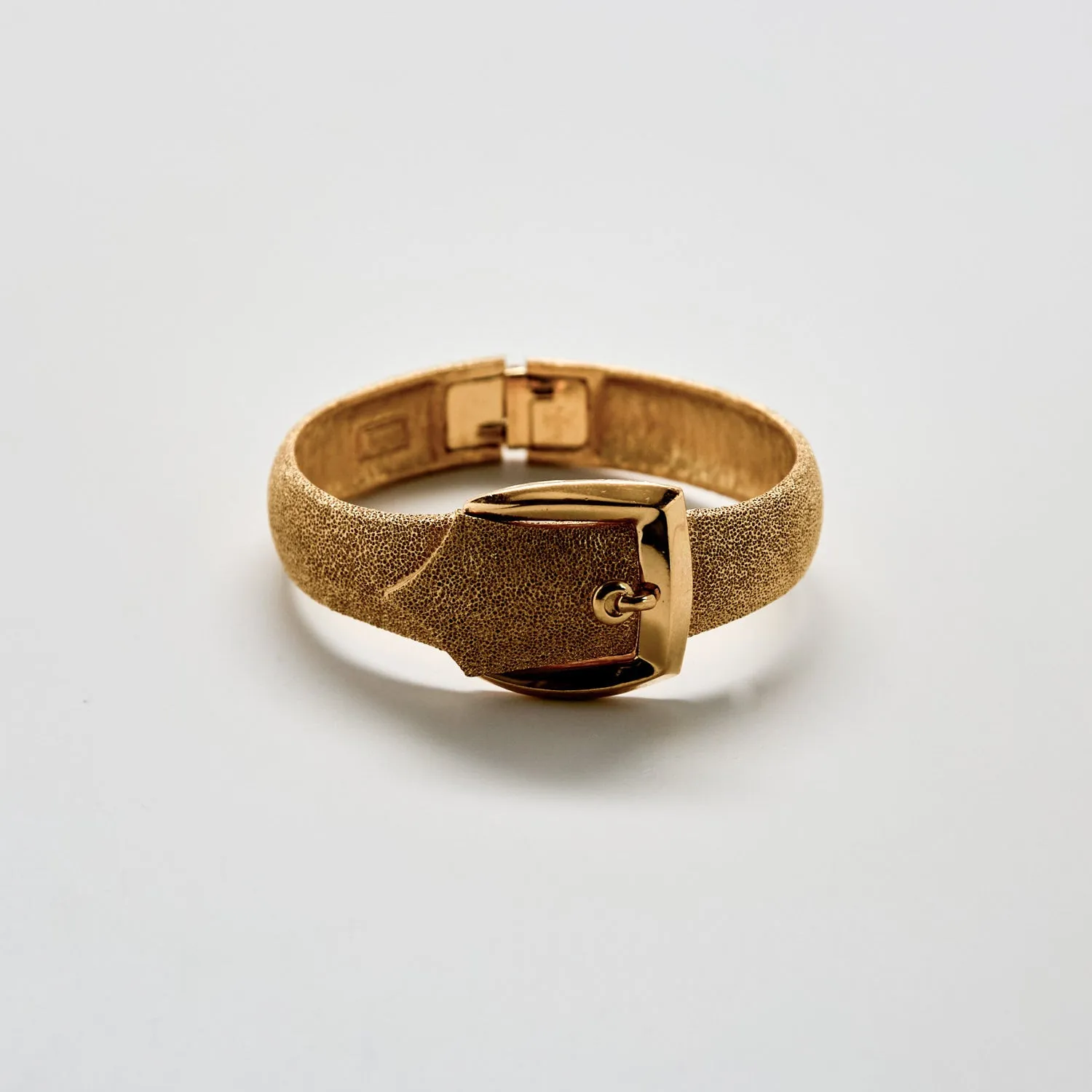 Vintage Trifari Gold Hinged Bracelet sold by Admiral Row