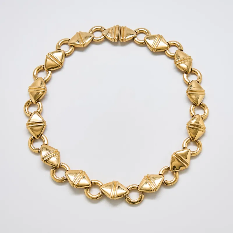 Vintage 1980s LCI Gold Link Necklace sold by Admiral Row