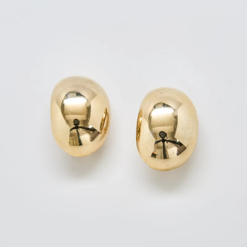 Vintage Gold Dome Clip-On Earrings sold by Admiral Row
