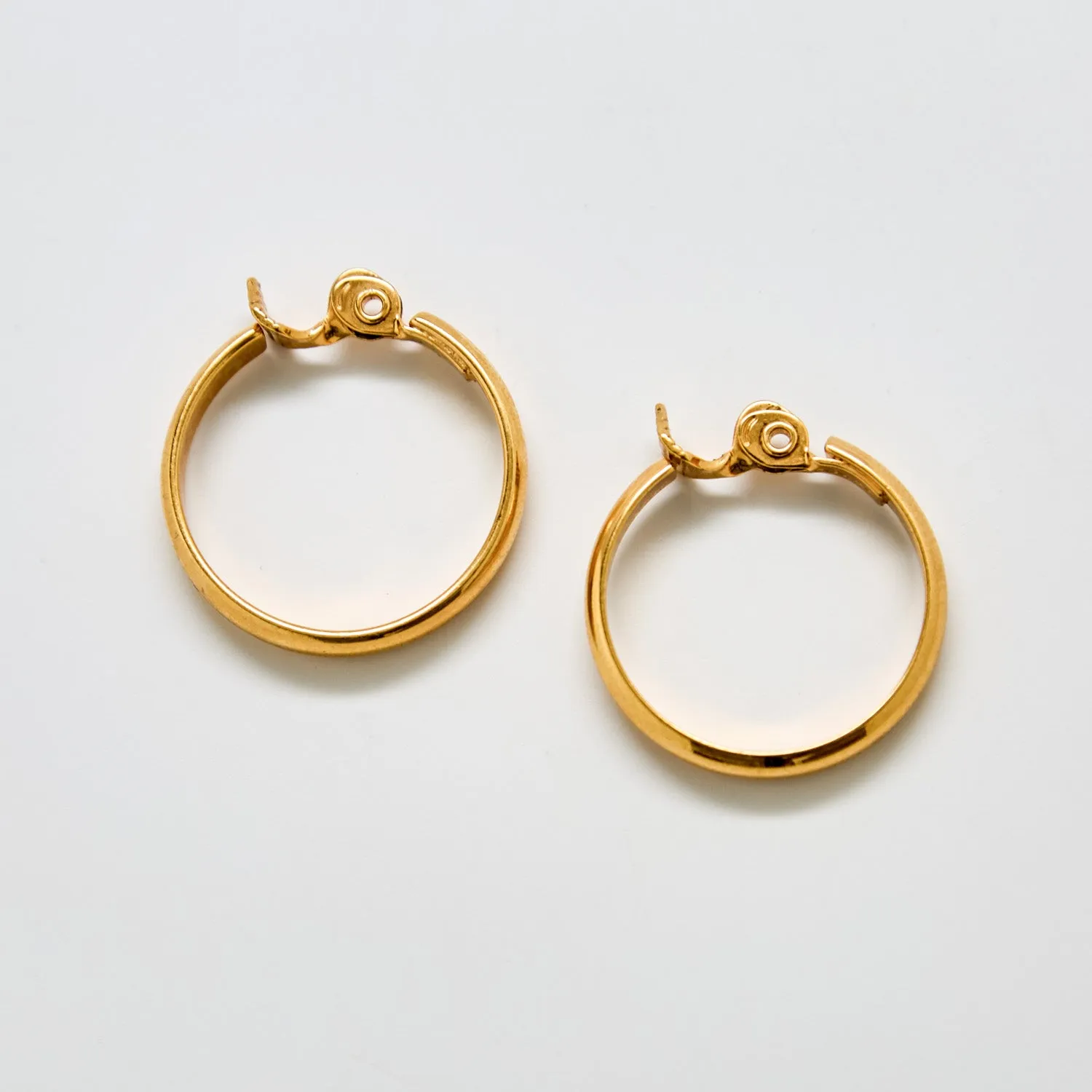 Vintage Monet Gold Hoop Earrings sold by Admiral Row