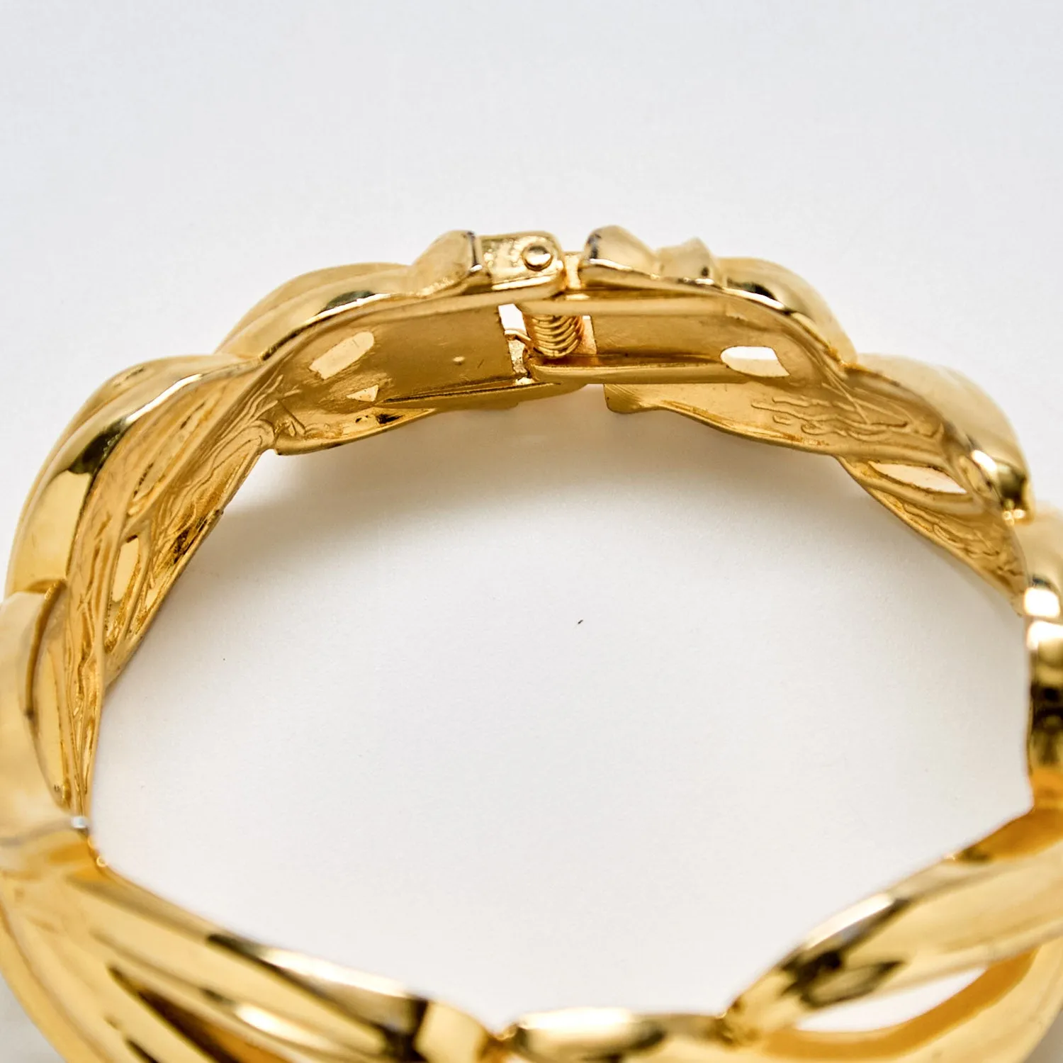 Vintage Gold Sculptural Link Bracelet sold by Admiral Row product image thumbnail 3