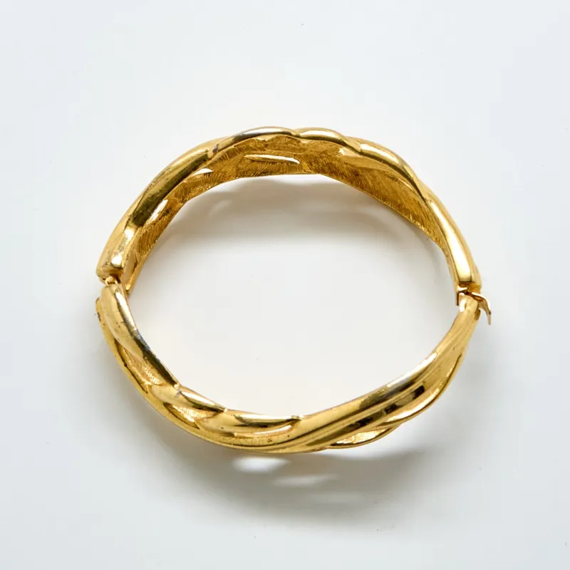 Vintage Monet Gold Openwork Bangle Bracelet made by Admiral Row