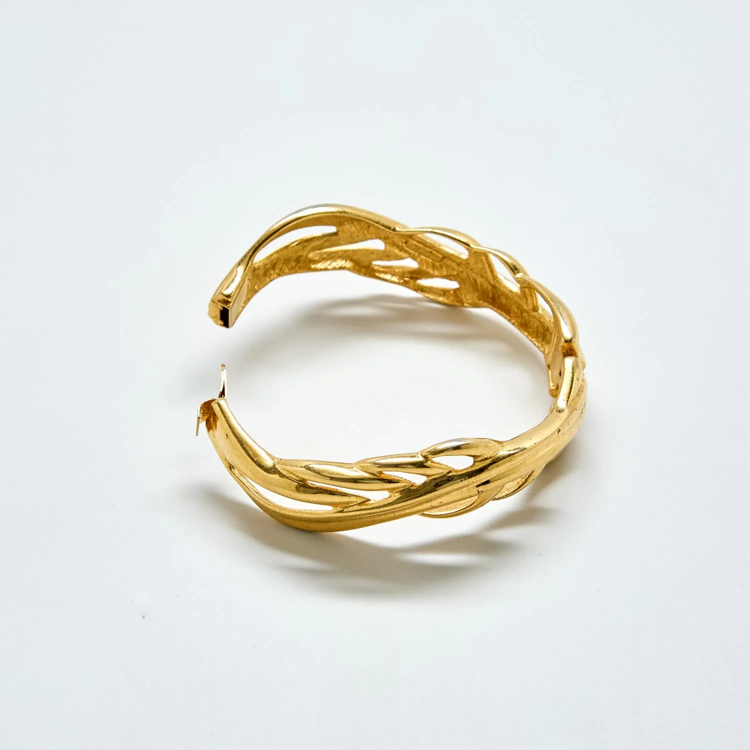 Vintage Monet Gold Openwork Bangle Bracelet sold by Admiral Row product image thumbnail 3