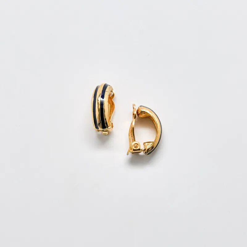 Vintage Navy Stripe Clip-On Earrings made by Admiral Row