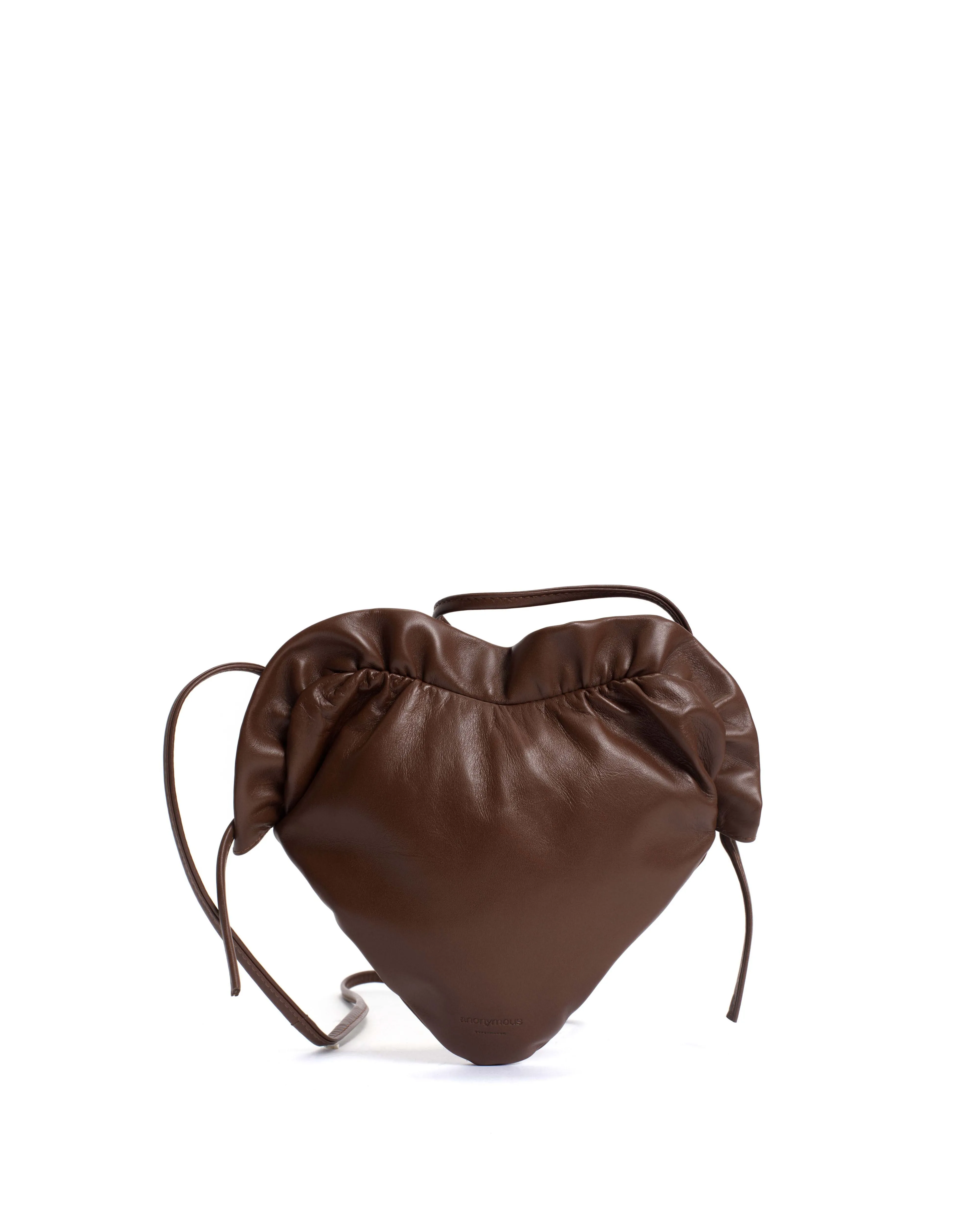 Zally heart bag Shiny lamb Chocolate sold by Anonymous Copenhagen