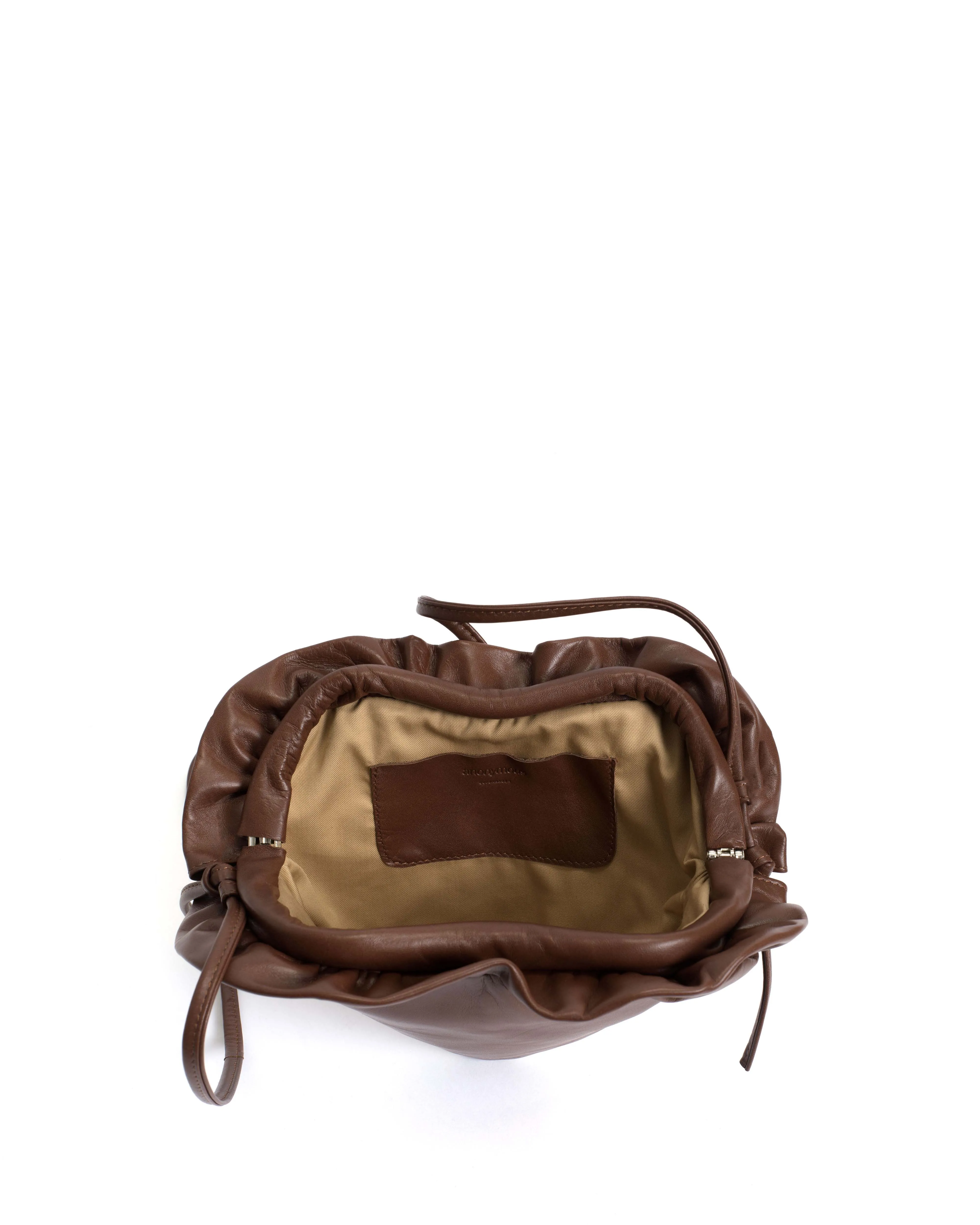 Zally heart bag Shiny lamb Chocolate sold by Anonymous Copenhagen product image thumbnail 3